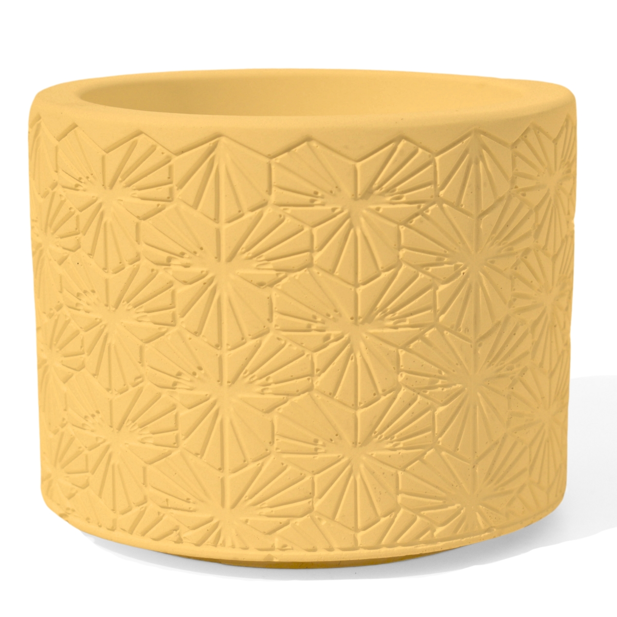 Vaso Estados Artesanal Decorativo 10cm Bahia em Cimento - Amarelo