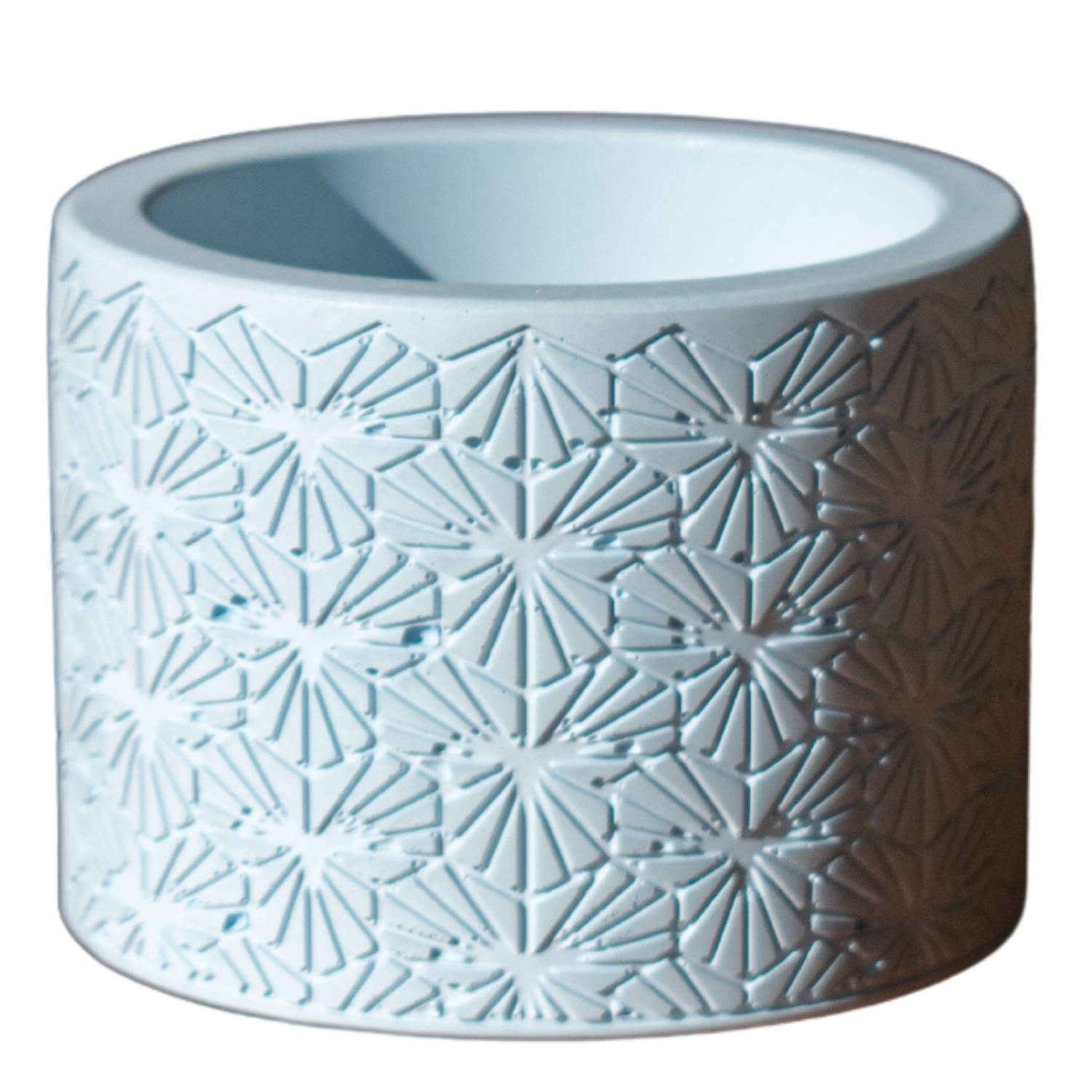 Vaso Estados Artesanal Decorativo 10cm Bahia em Cimento - Azul