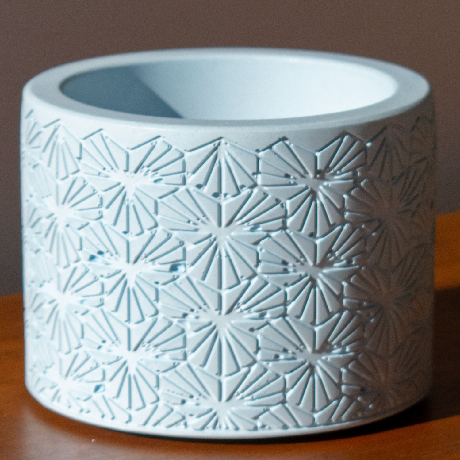 Vaso Estados Artesanal Decorativo 10cm Bahia em Cimento - Azul