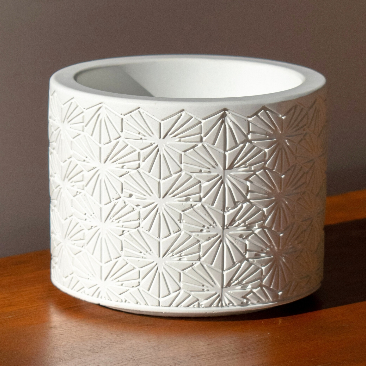 Vaso Estados Artesanal Decorativo 10cm Bahia em Cimento - Vermelho
