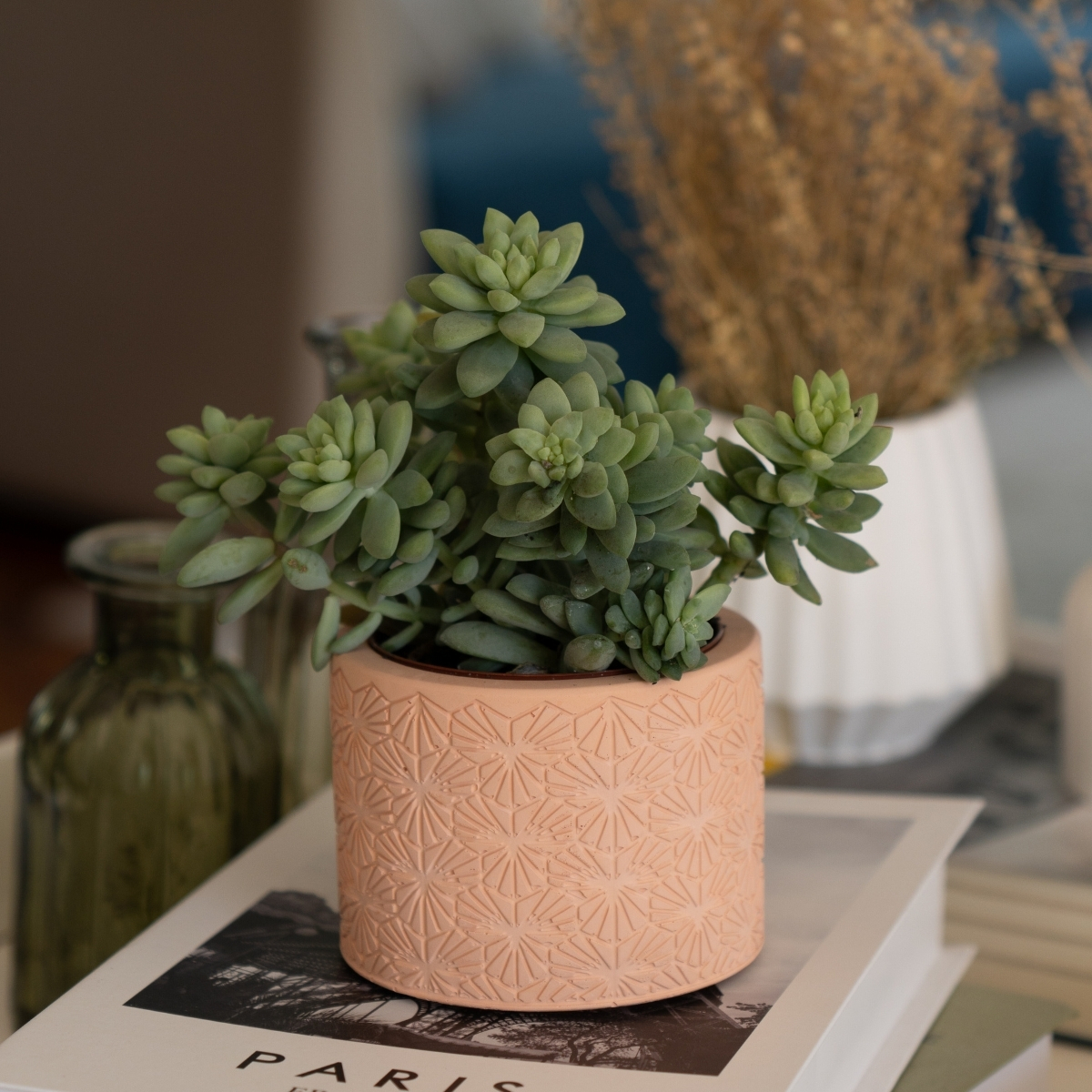 Vaso Estados Artesanal Decorativo 10cm Bahia em Cimento - Vermelho