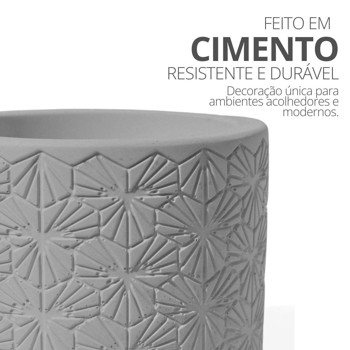 Vaso Estados Artesanal Decorativo 10cm Bahia em Cimento - Vermelho