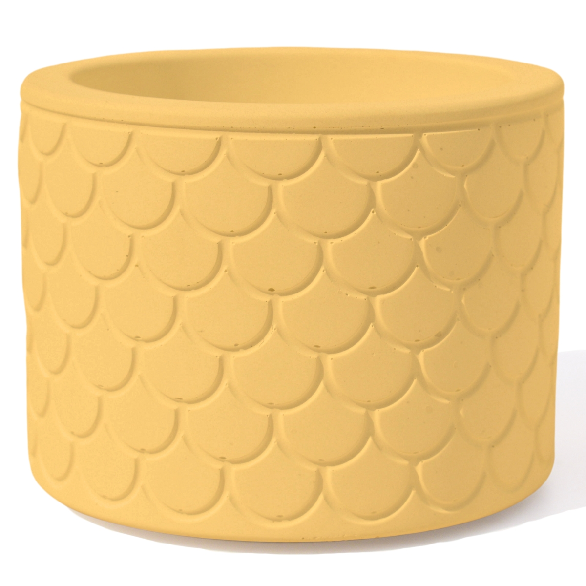 Vaso Estados Artesanal Decorativo 10cm São Paulo em Cimento - Amarelo