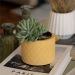 Vaso Estados Artesanal Decorativo 10cm São Paulo em Cimento - Amarelo