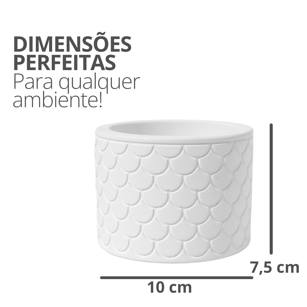 Vaso Estados Artesanal Decorativo 10cm São Paulo em Cimento - Azul