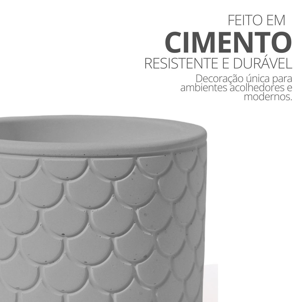 Vaso Estados Artesanal Decorativo 10cm São Paulo em Cimento - Azul
