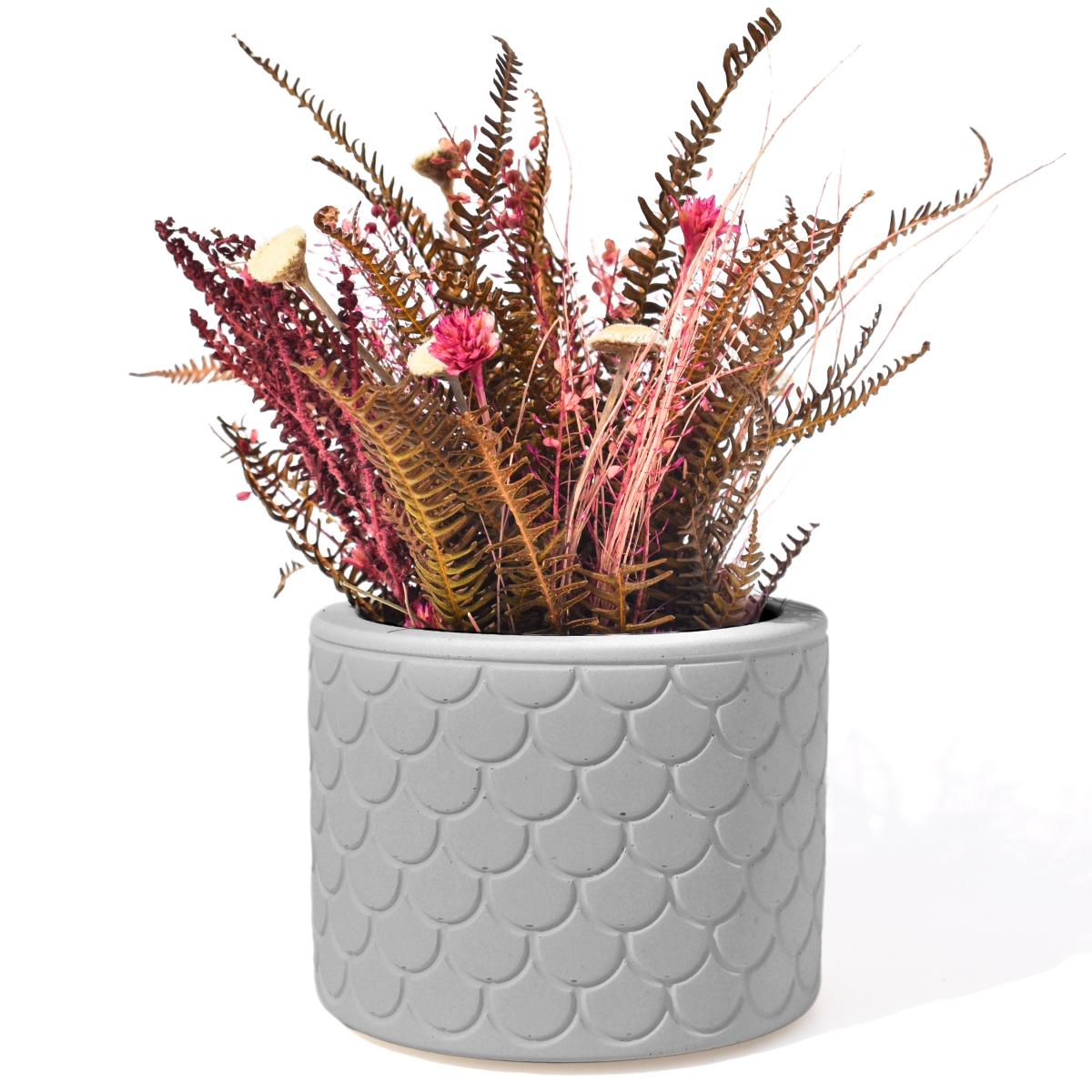 Vaso Estados Artesanal Decorativo 10cm São Paulo em Cimento - Cinza