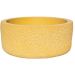 Vaso Texturizado Clássico M Baixo Artesanal 5,5x12,5cm Em Resina Mineral - Amarelo
