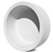 Vaso Texturizado Clássico M Baixo Artesanal 5,5x12,5cm Em Resina Mineral - Branco