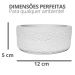 Vaso Texturizado Clássico M Baixo Artesanal 5,5x12,5cm Em Resina Mineral - Branco