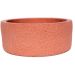 Vaso Texturizado Clássico M Baixo Artesanal 5,5x12,5cm Em Resina Mineral - Vermelho