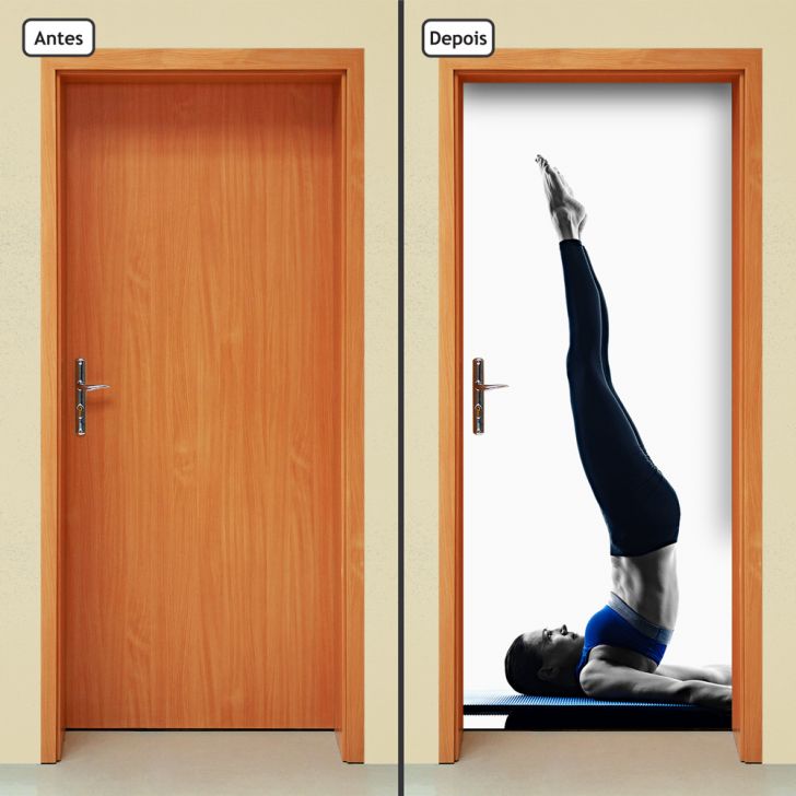 Adesivo Decorativo De Porta - Pilates - Fitness - 1904cnpt