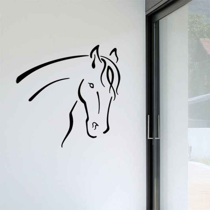 TOOLOUD Placa de cabeça de cavalo com desenho de alumínio 20 x 30 cm