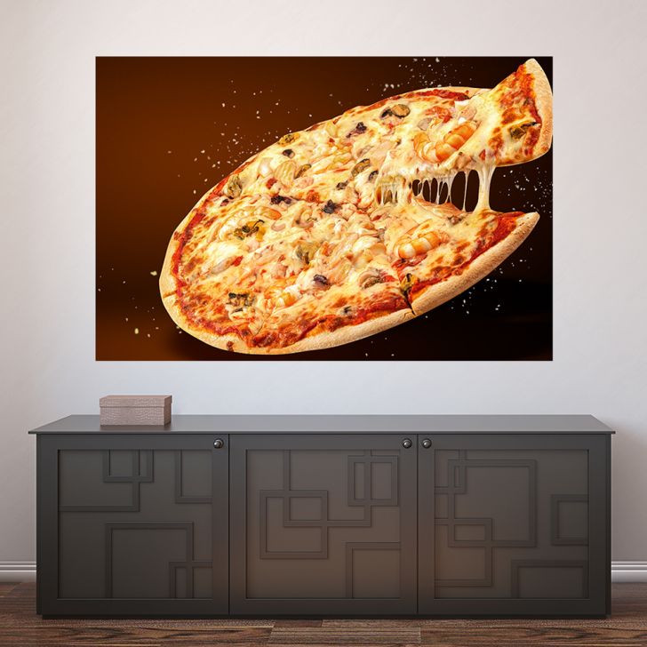 Jogo De Porta Copos Pizza Peperoni - 4 Peças