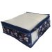 Caixa Organiza Roupa de Cama Tam P Nylon PVC Floral Az