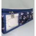 Caixa Organiza Roupa de Cama Tam P Nylon PVC Floral Az