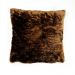 Capa de almofada 45x45 Marrom Café felpuda premium