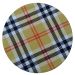 Capa p sousplat tecido 35cm Redondo decorado luxo Xadrez
