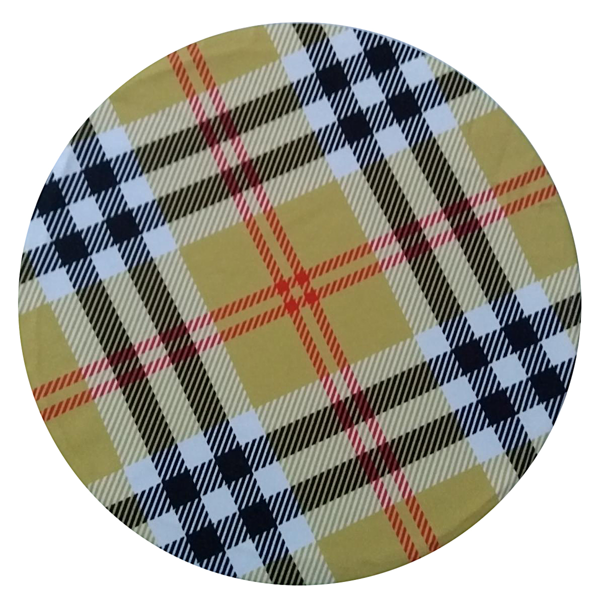 Capa p sousplat tecido 35cm Redondo decorado luxo Xadrez