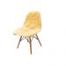 Capa para cadeira eames eiffel felpuda Bege premium