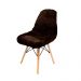 Capa para cadeira eames eiffel felpuda Marrom premium