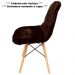 Capa para cadeira eames eiffel felpuda Marrom premium