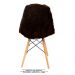 Capa para cadeira eames eiffel felpuda Marrom premium