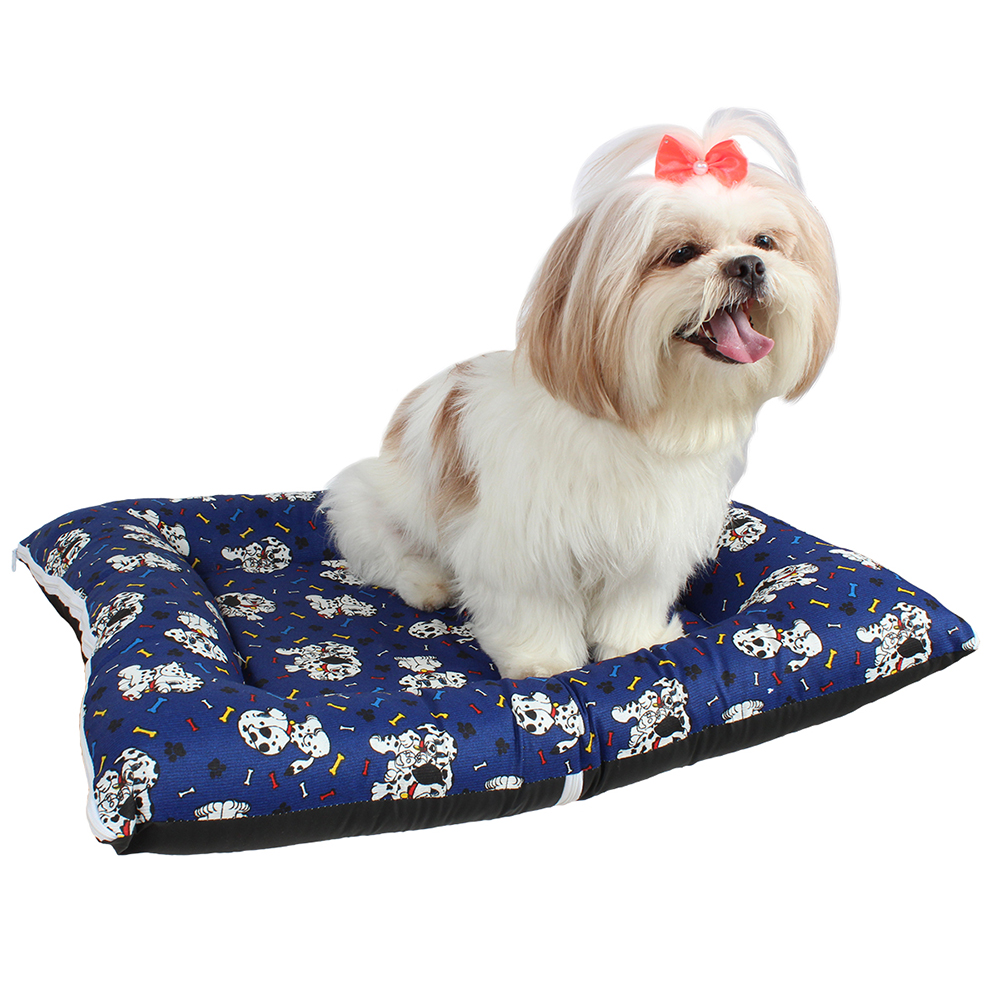 Colchonete cama Pet G 82X60 Azul Com Zíper premium c1