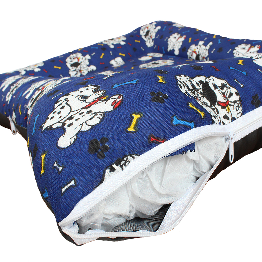 Colchonete cama Pet G 82X60 Azul Com Zíper premium c1