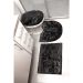 Conjunto de banheiro 3 peças Preto Shaggy Antialérgico LuxoA
