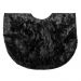 Conjunto de banheiro 3 peças Preto Shaggy Antialérgico LuxoA
