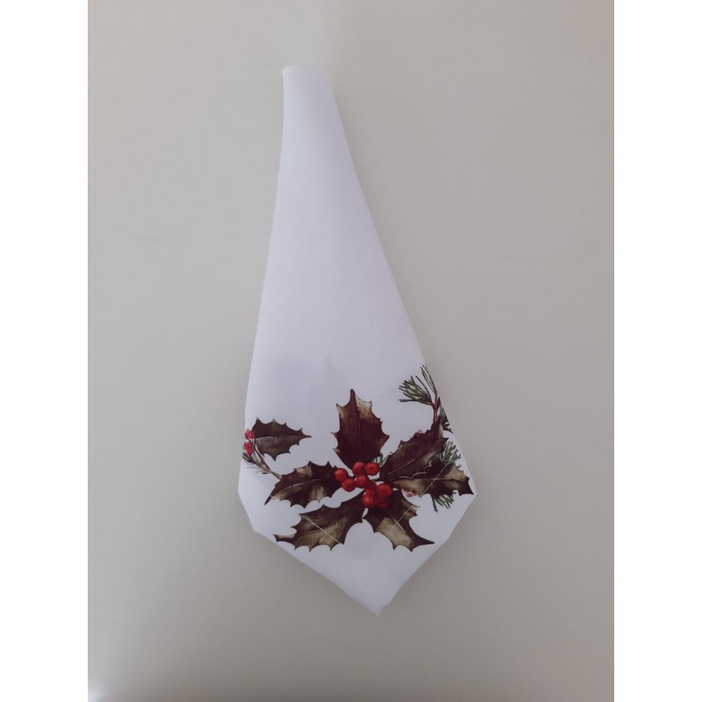 Jogo 2 Guardanapo mesa decorado 45x45 Folhas luxo premium