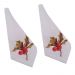Jogo 2 Guardanapo mesa decorativo 45x45 Cereja designer branco