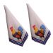 Jogo 2 Guardanapo mesa decorativo 45x45 Galo designer azul