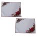 Jogo 2 Lugar Americano mesa premium decorado 50x37 Folhas