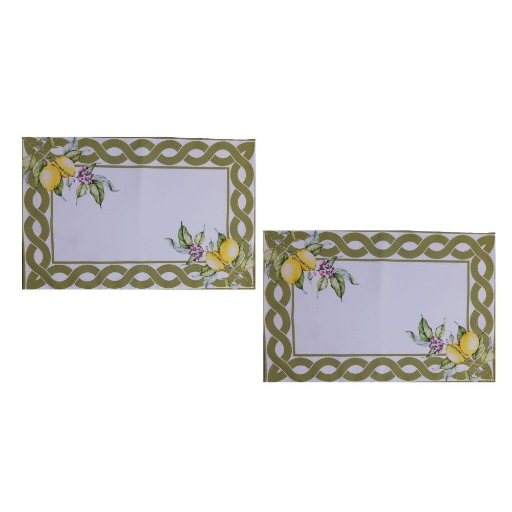 Jogo 2 Lugar Americano tecido retangular estampado decorativo