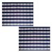 Jogo 2 Lugar Americano tecido retangular estampado decorativo azul