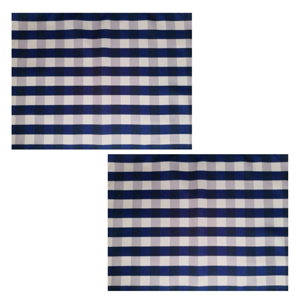Jogo 2 Lugar Americano tecido retangular estampado decorativo azul