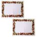 Jogo 2 Lugar Americano tecido retangular estampado decorativo branco