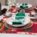 Jogo 2 Lugares Americanos Natal mesa posta Vermelho 43X33cm