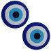 Jogo 2 capas sousplat mesa decorativo 35x35 Olho Grego designer azul