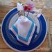 Jogo 2 capas sousplat redondo tecido estampado Olho Grego premium