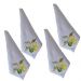 Jogo 4 Guardanapo mesa decorativo 45x45 limão designer branco/verde