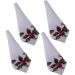 Jogo 4 Guardanapo tecido estampado 45x45 Folhas luxo premium
