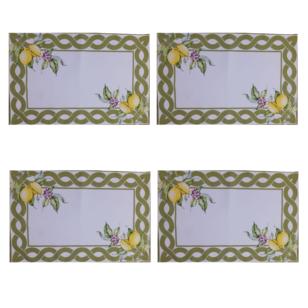 Jogo 4 Lugar Americano tecido retangular estampado decorativo