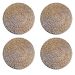 Jogo 4 capas sousplat mesa decorativo 35x35 Sisal designer bege