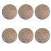Jogo 6 capas sousplat redondo tecido decorado 35x35 Sisal luxo