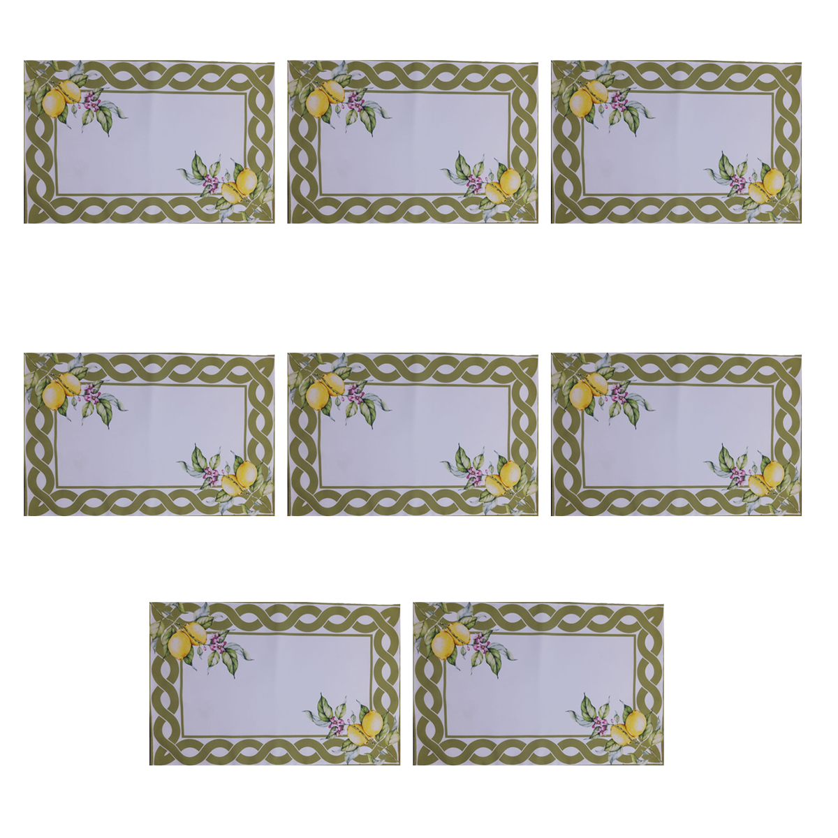 Jogo 8 Lugar Americano tecido retangular estampado decorativo