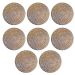 Jogo 8 capas sousplat mesa decorativo 35x35 Sisal designer bege