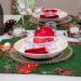 Jogo Americano 2 peças Natal Sinos estampado Vermelho